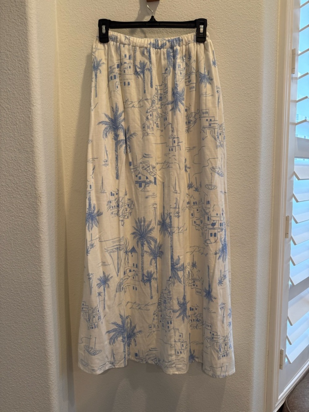 SABO Blue/White Jhazelle Santorini Crop Top + Maxi Skirt Set Woman Size 2 - Picture 6 of 7